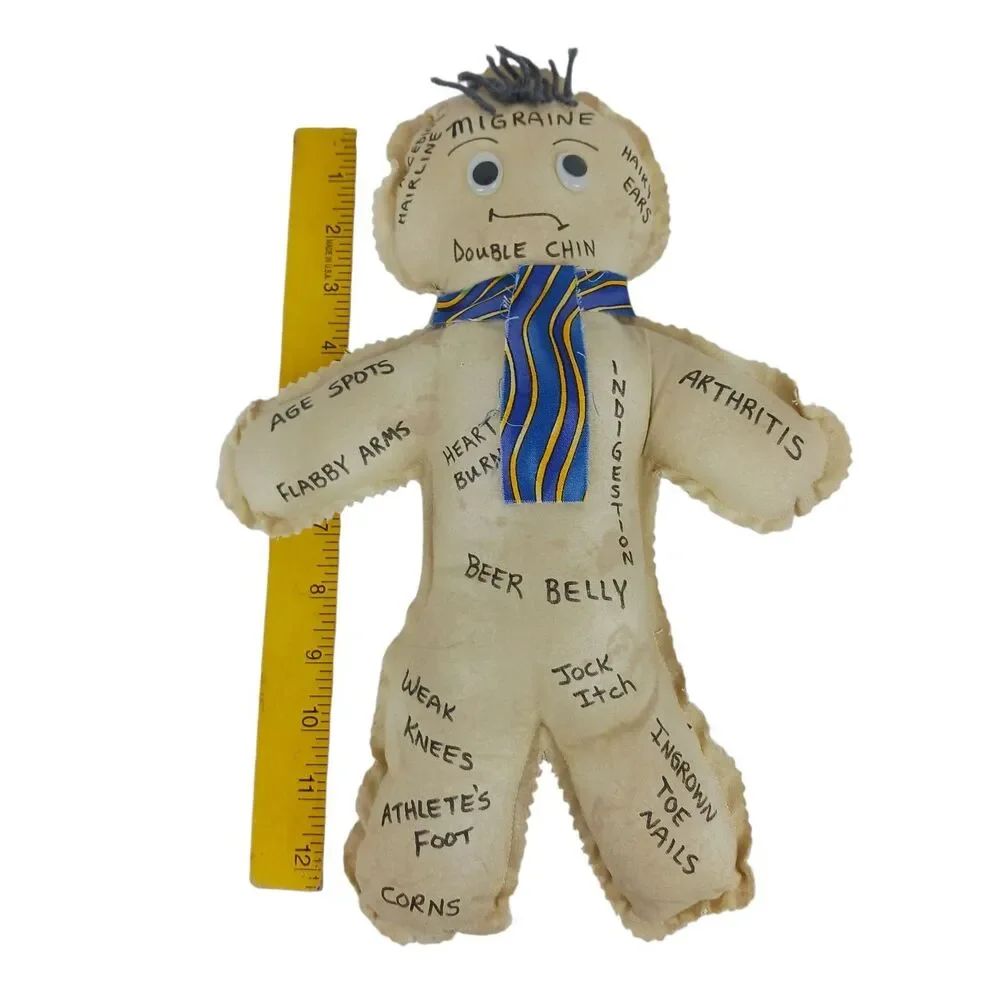 Over The Hill Voodoo Doll Handmade  Humorous Gag Gift Old Age Remedy